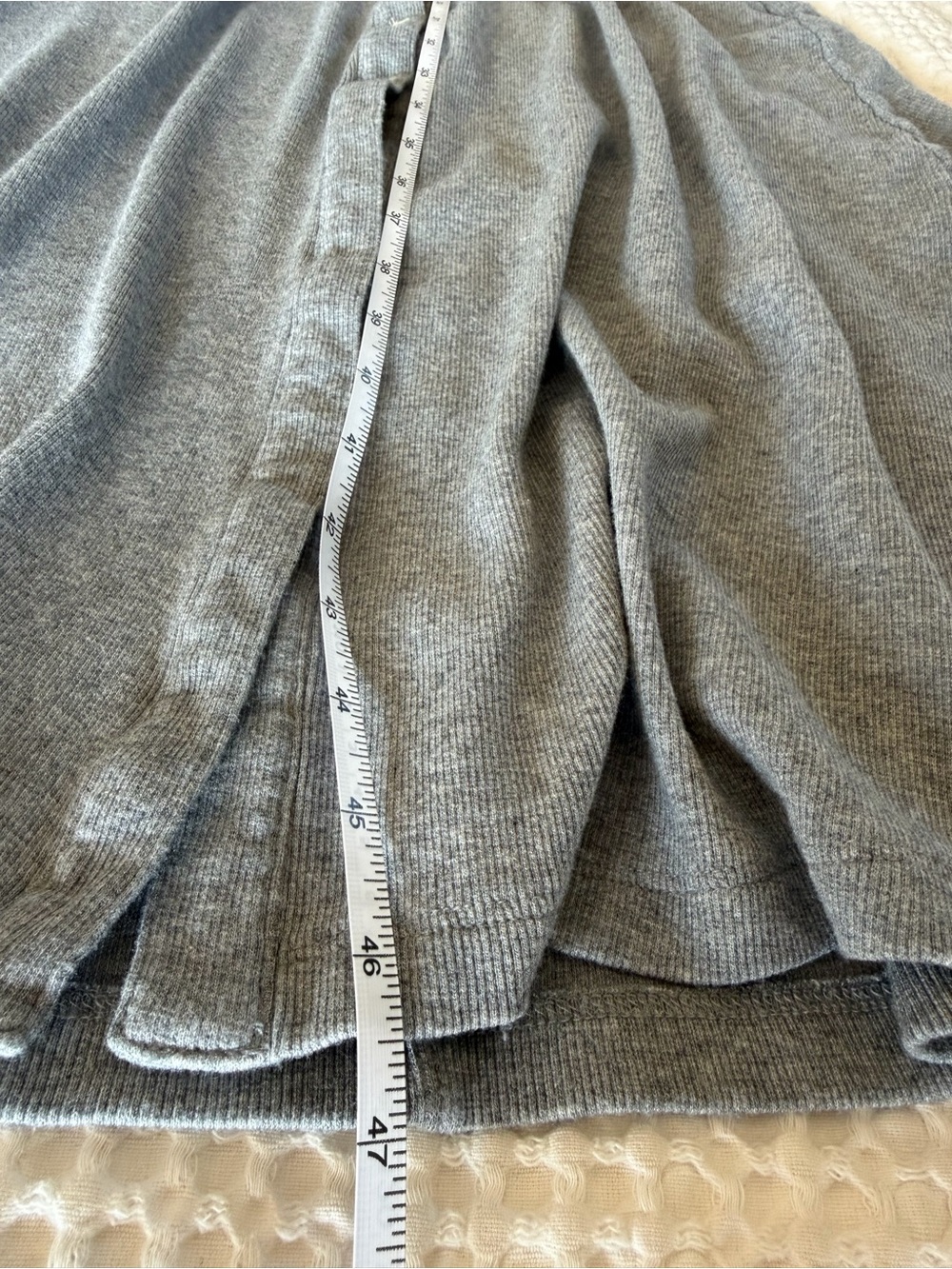 AYR The It Girl Button Front Ribbed Midi Dress Heather Grey Size S - Picture 10 of 12